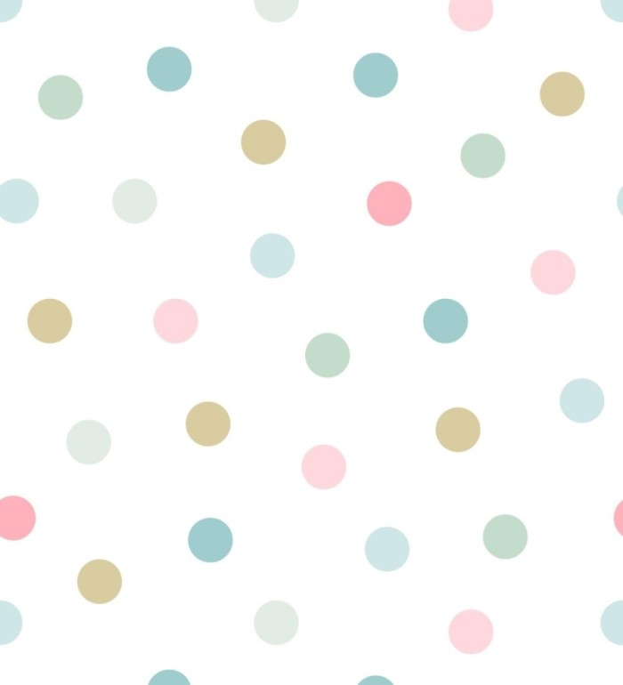 Papel pintado de lunares multicolor diseño juvenil - Stacy Dots 681780
