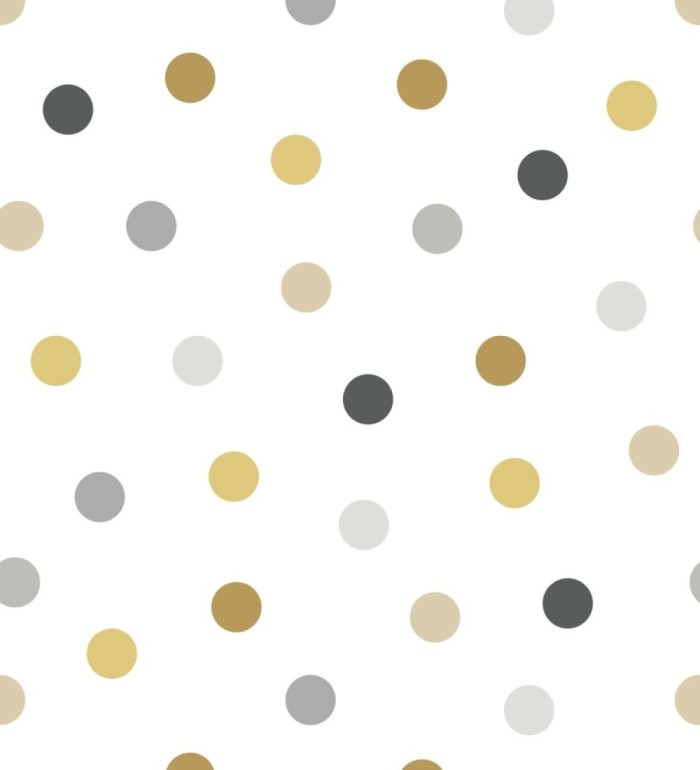 Papel pintado de lunares multicolor diseño juvenil - Stacy Dots 681781