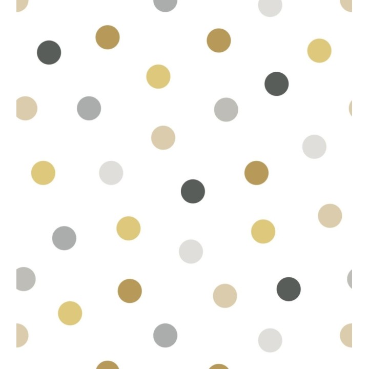 Papel pintado de lunares multicolor diseño juvenil - Stacy Dots 681781