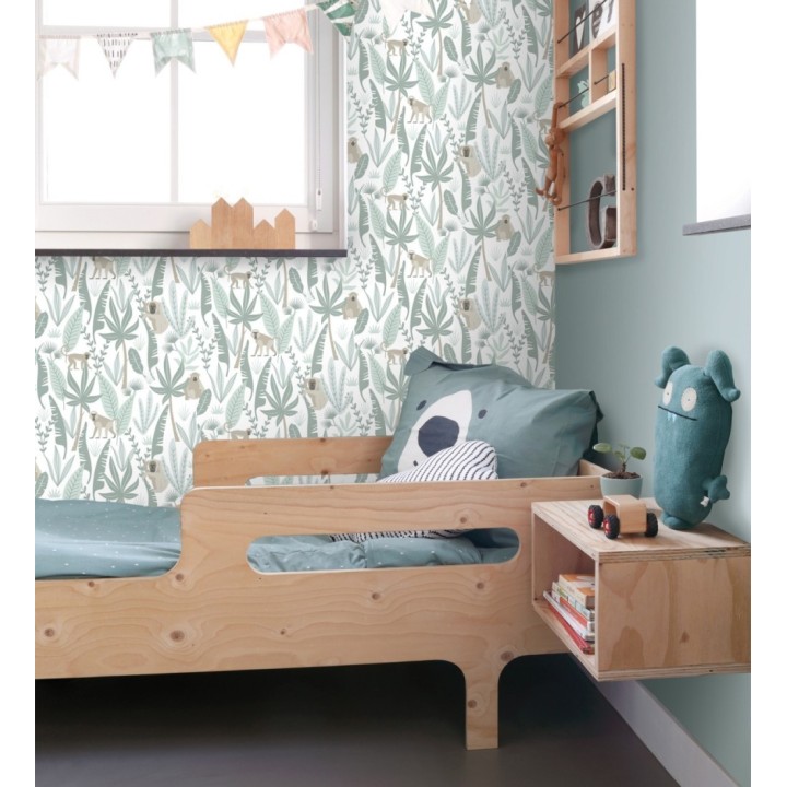 Papel pintado infantil de monos de estilo tropical - Billy Monkeys 681782