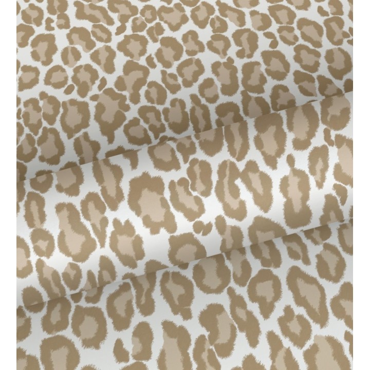Papel pintado imitación piel de leopardo tonos beige - Sarabi Leopard 681786