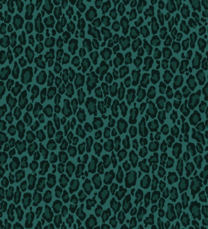 Papel pintado imitación piel de leopardo tonos verde - Sarabi Leopard 681788