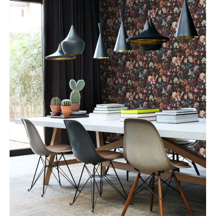 Papel pintado artístico de flores fondo oscuro estilo renacentista - Oberyn Flowers 681791