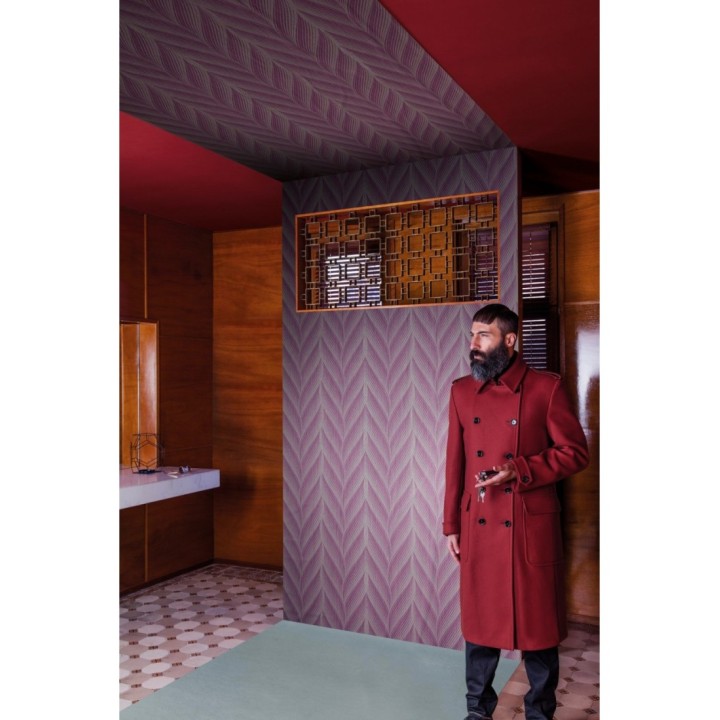 Papel pintado rayas desiguales moderno abstracto - Vasili 121509