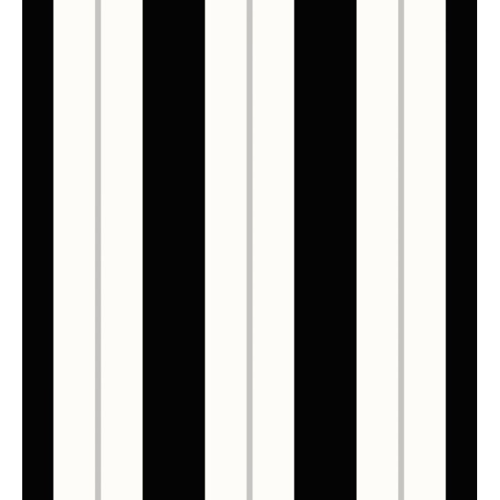 Papel pintado de rayas juveniles negro y gris - Branly Stripes 681797