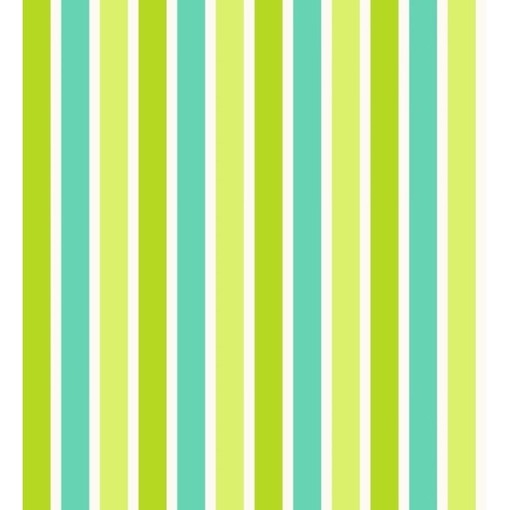 Papel pintado multirayas para niños en tonos turquesa y verde - Pini Stripes 681799