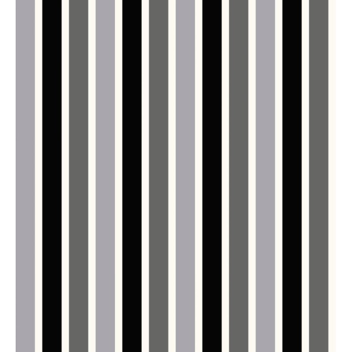 Papel pintado multirayas para niños en tonos grises y negro - Pini Stripes 681800