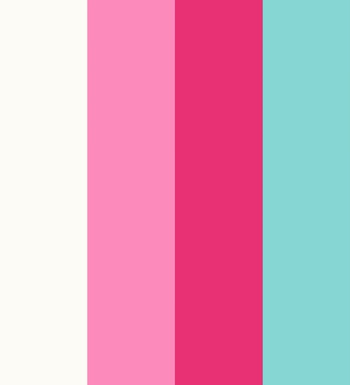 Papel pintado de rayas color blanco rosa fucsia y celeste - Hugo Stripes 681801