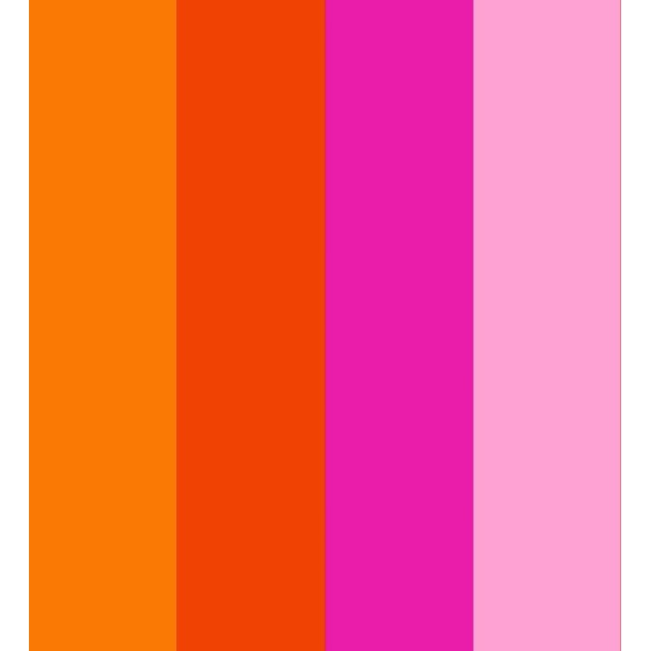 Papel pintado de rayas color naranja rojo rosa y rosa claro - Hugo Stripes 681803