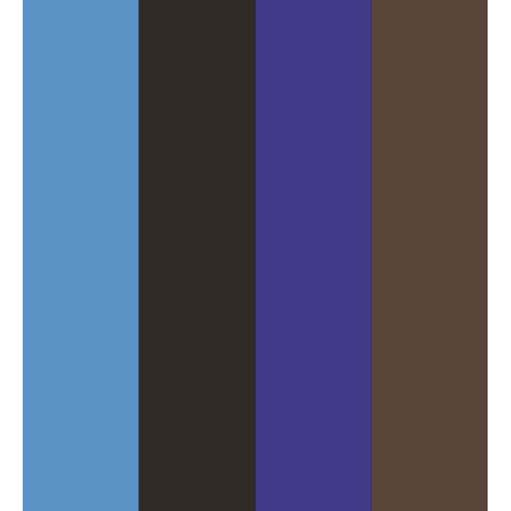 Papel pintado de rayas color azul negro azul y marrón - Hugo Stripes 681805