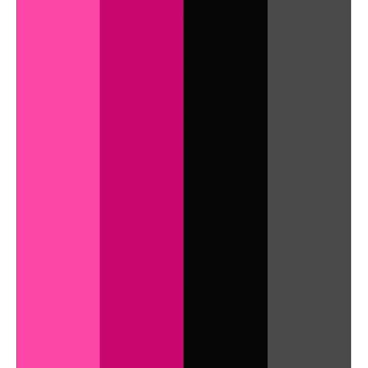 Papel pintado de rayas color rosa fucsia negro y gris - Hugo Stripes 681807