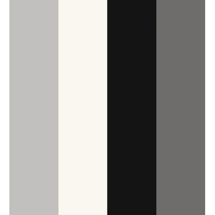 Papel pintado de rayas color gris claro blanco negro y gris oscuro - Hugo Stripes 681808