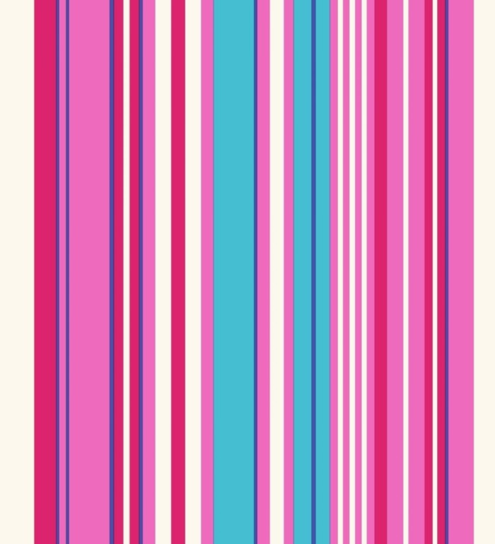 Papel pintado multirayas irregulares en tonos rosa y azul - Sully Stripes 681809