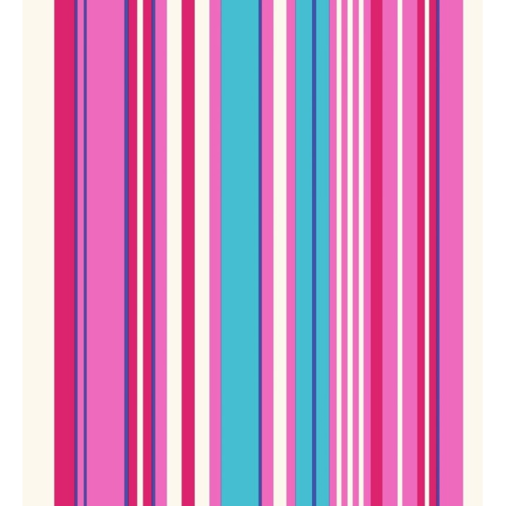 Papel pintado multirayas irregulares en tonos rosa y azul - Sully Stripes 681809