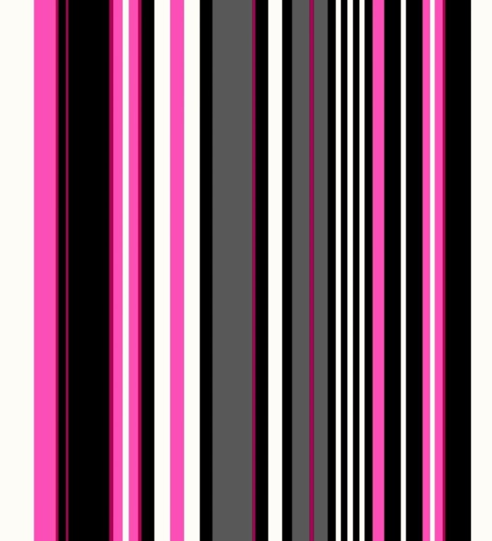 Papel pintado multirayas irregulares en tonos rosa y negro - Sully Stripes 681810