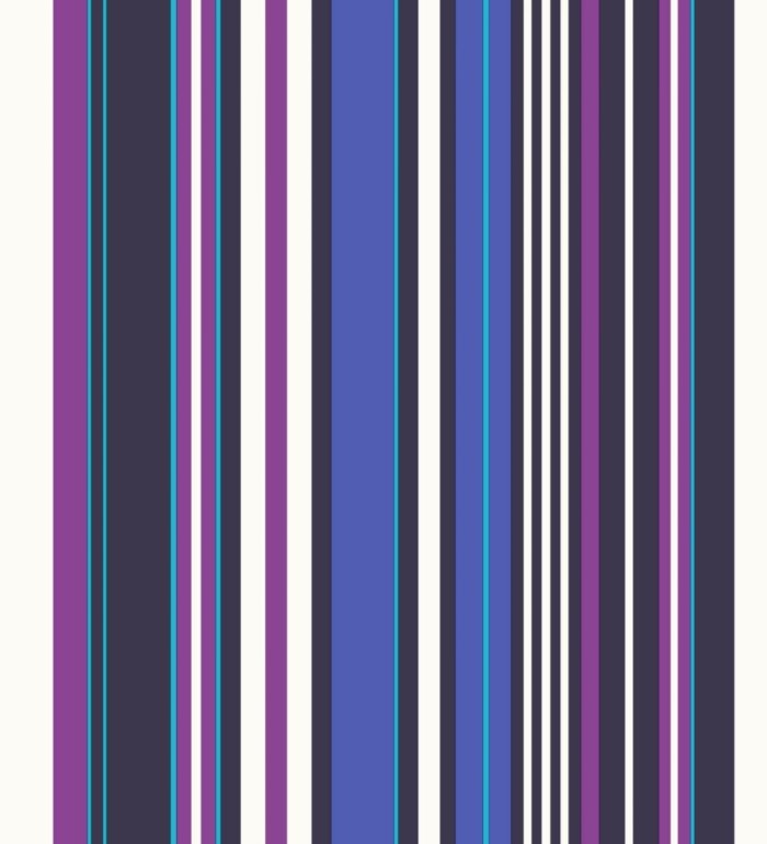 Papel pintado multirayas irregulares en tonos morados y violeta - Sully Stripes 681811