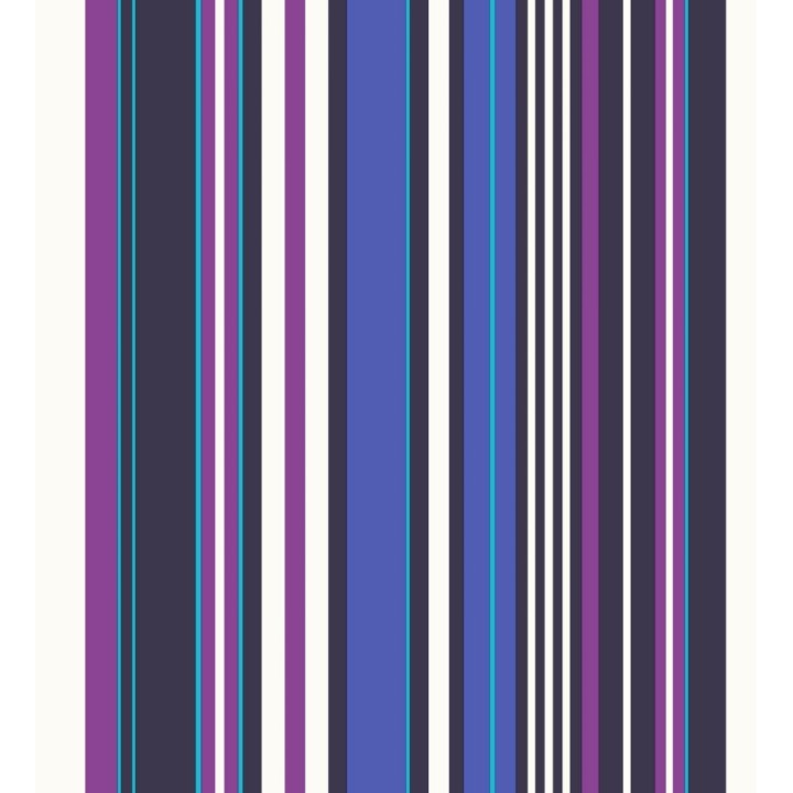 Papel pintado multirayas irregulares en tonos morados y violeta - Sully Stripes 681811