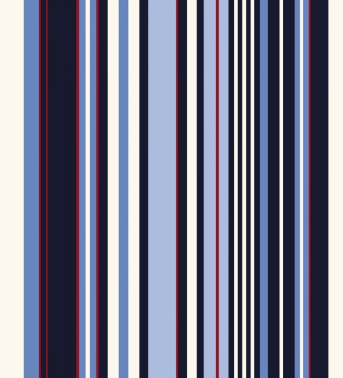 Papel pintado multirayas irregulares en tonos celestes y azules - Sully Stripes 681812
