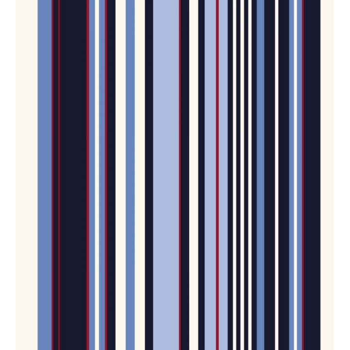 Papel pintado multirayas irregulares en tonos celestes y azules - Sully Stripes 681812