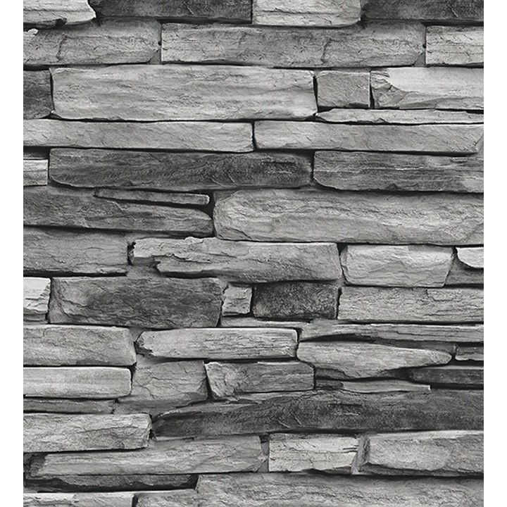 Papel pintado muro de piedra pizarra - Troyan Hall 122367