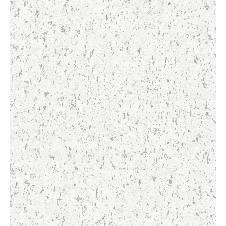 Papel pintado textura de corcho con inserciones metalizadas color blanco - Ameka 681822