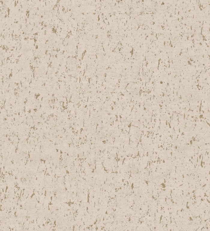 Papel pintado textura de corcho con inserciones doradas color beige - Ameka 681824