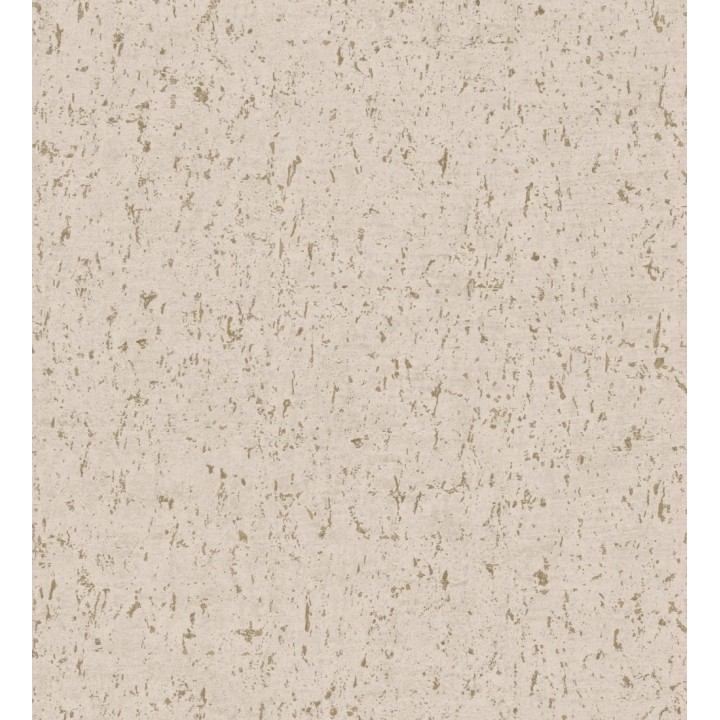 Papel pintado textura de corcho con inserciones doradas color beige - Ameka 681824
