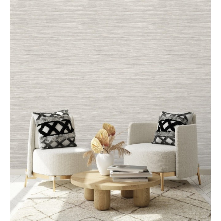 Papel pintado con textura de fibras de cáñamo fondo beige tostado - Sisay Texture 681831