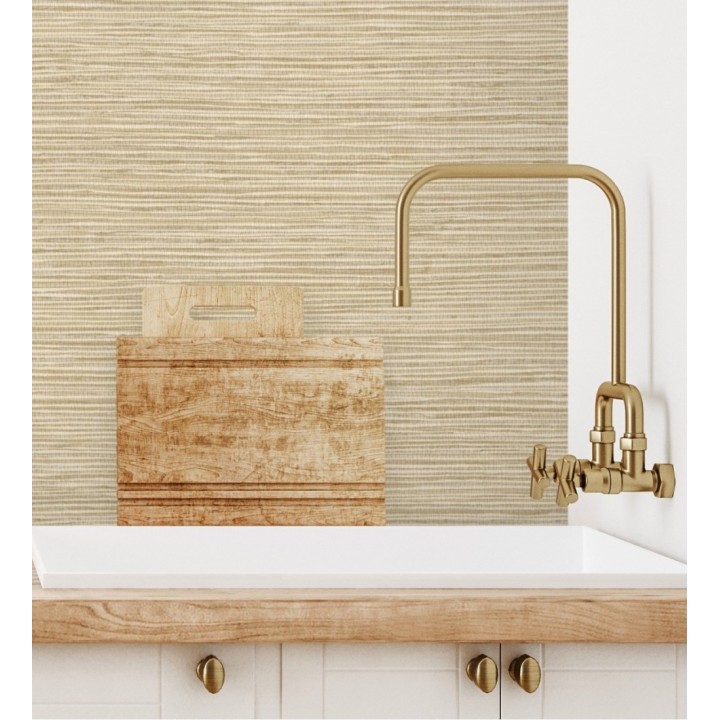 Papel pintado con textura de fibras de cáñamo color natural - Sisay Texture 681832