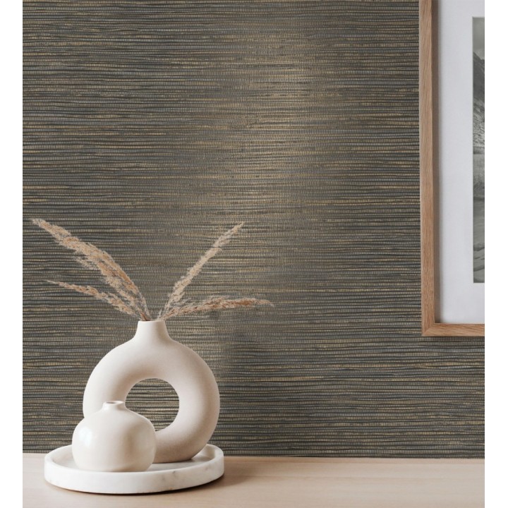 Papel pintado con textura de fibras de cáñamo fondo marrón oscuro - Sisay Texture 681833