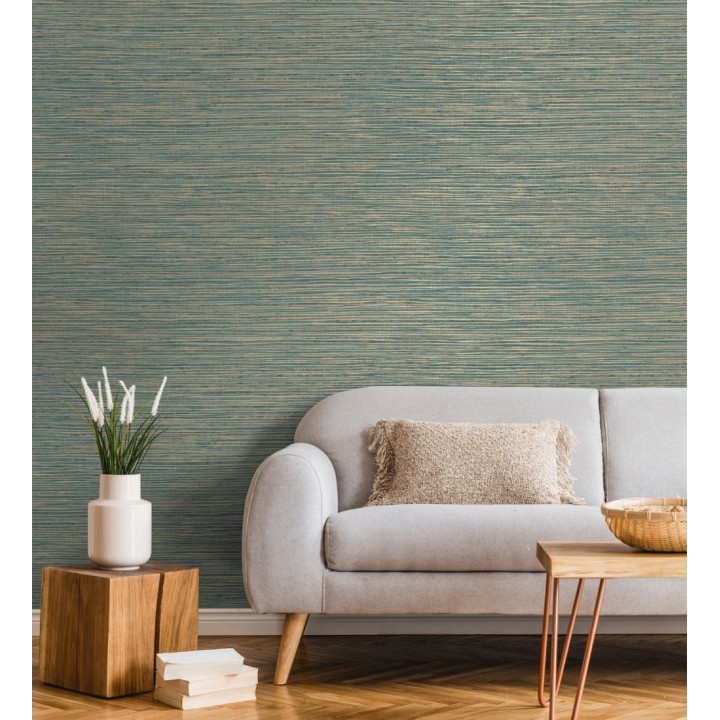 Papel pintado con textura de fibras de cáñamo fondo turquesa - Sisay Texture 681834