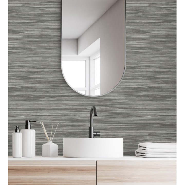 Papel pintado con textura de fibras de cáñamo fondo gris oscuro - Sisay Texture 681835