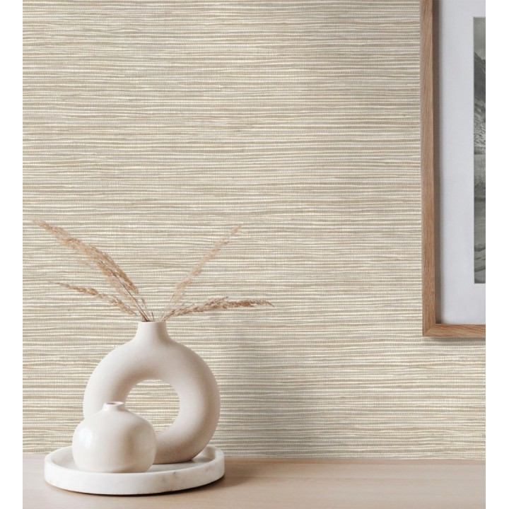 Papel pintado con textura de fibras de cáñamo fondo beige claro - Sisay Texture 681837