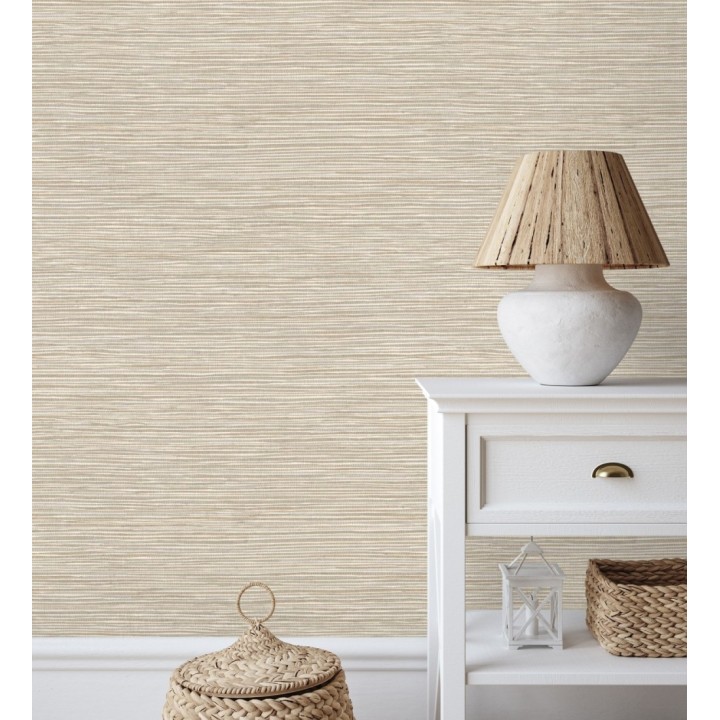 Papel pintado con textura de fibras de cáñamo fondo beige claro - Sisay Texture 681837