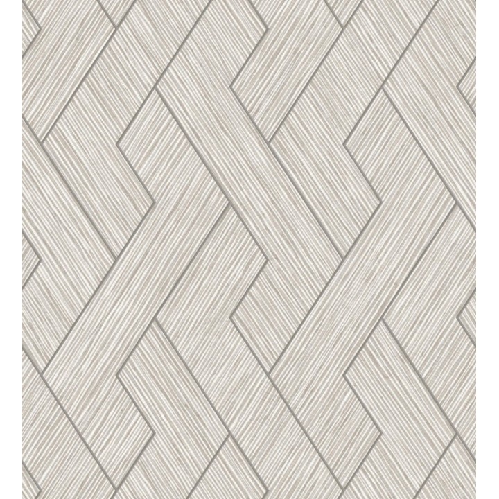 Papel pintado figuras entrelazadas de fibras de cáñamo beige tostado con textura - Sisay Braided 681845