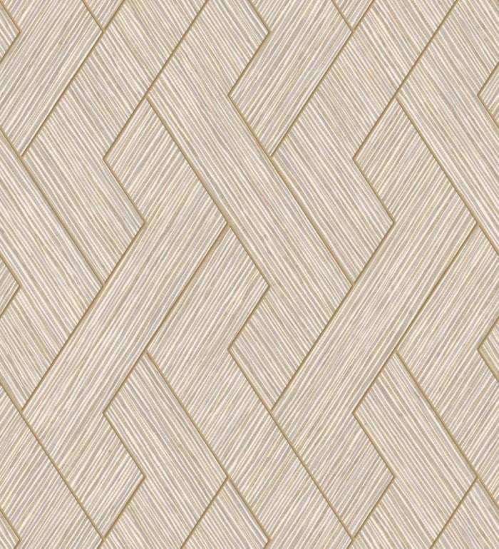 Papel pintado figuras entrelazadas de fibras de cáñamo natural con textura - Sisay Braided 681847