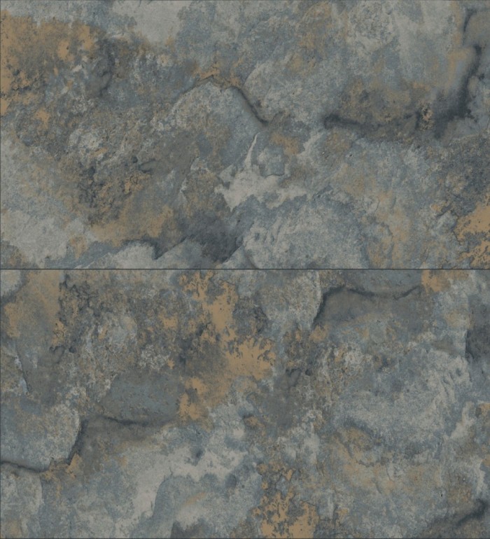 Papel pintado losas de piedra de cuarcita con incrustaciones doradas - Sika Stone 681851