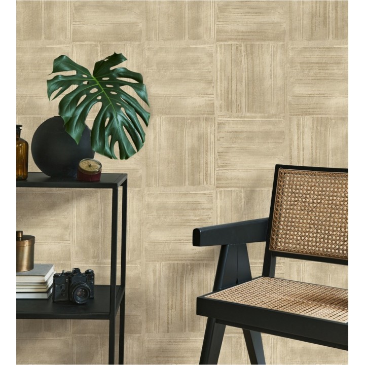 Papel pintado muro de bloques de rasillón - Kaseko 681852