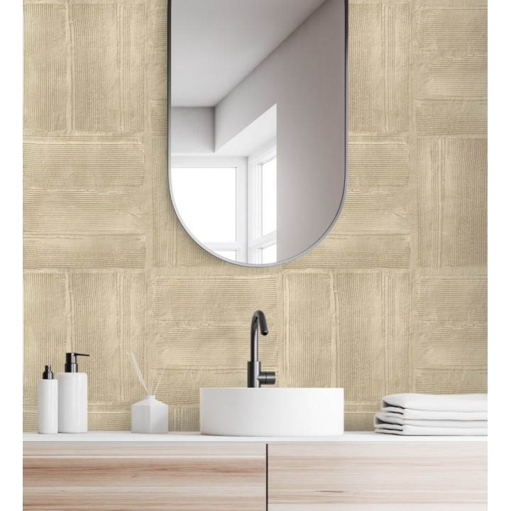 Papel pintado muro de bloques de rasillón - Kaseko 681852