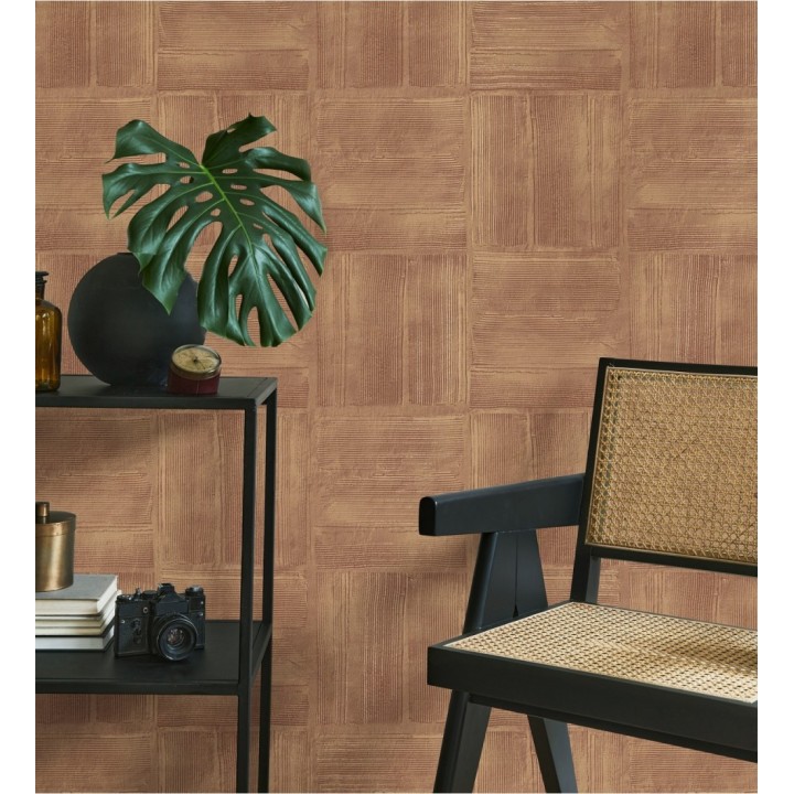 Papel pintado muro de bloques de rasillón - Kaseko 681853