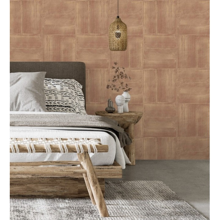 Papel pintado muro de bloques de rasillón - Kaseko 681853