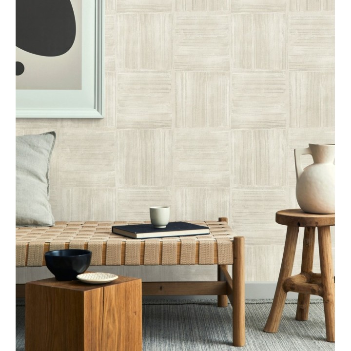 Papel pintado muro de bloques de rasillón - Kaseko 681855