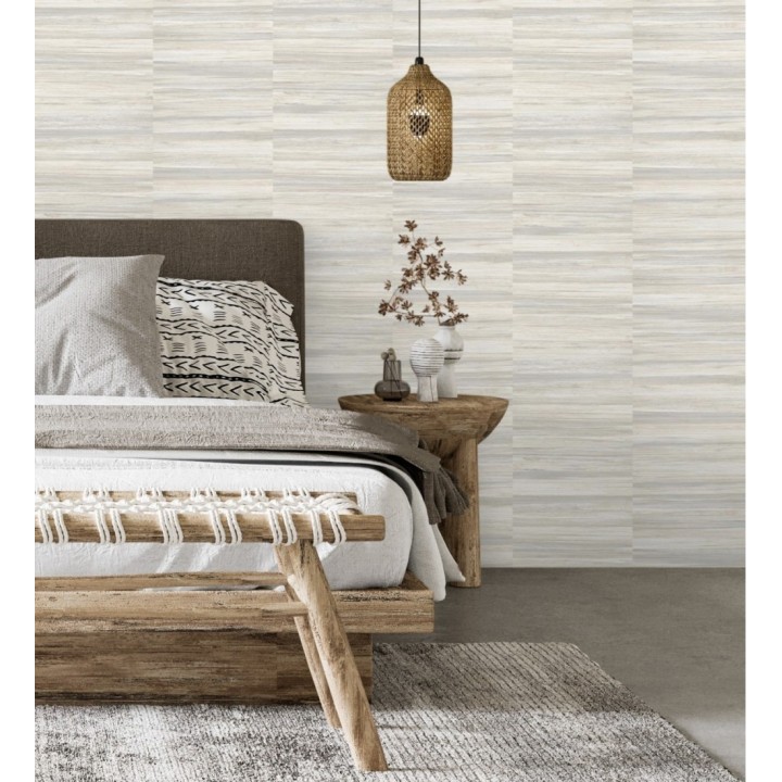 Papel pintado lascas de madera con inserciones en oro - Jabarl 681860