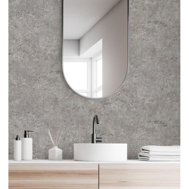 Papel pintado pared de piedra natural texturizado en arena tonos visón - Oni Stone 681869