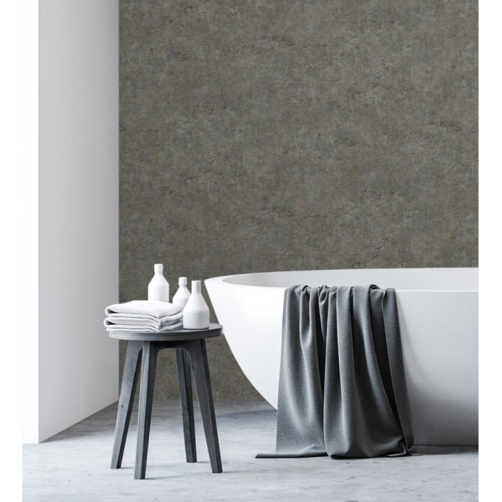 Papel pintado pared de piedra natural texturizado en arena tonos ahumados - Oni Stone 681870