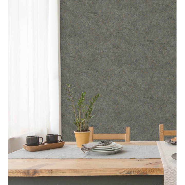 Papel pintado pared de piedra natural texturizado en arena tonos ahumados - Oni Stone 681870