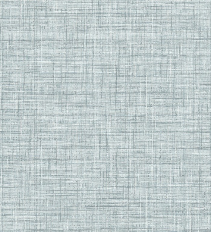Papel pintado liso imitación lino color azul - Airam Linen 681884
