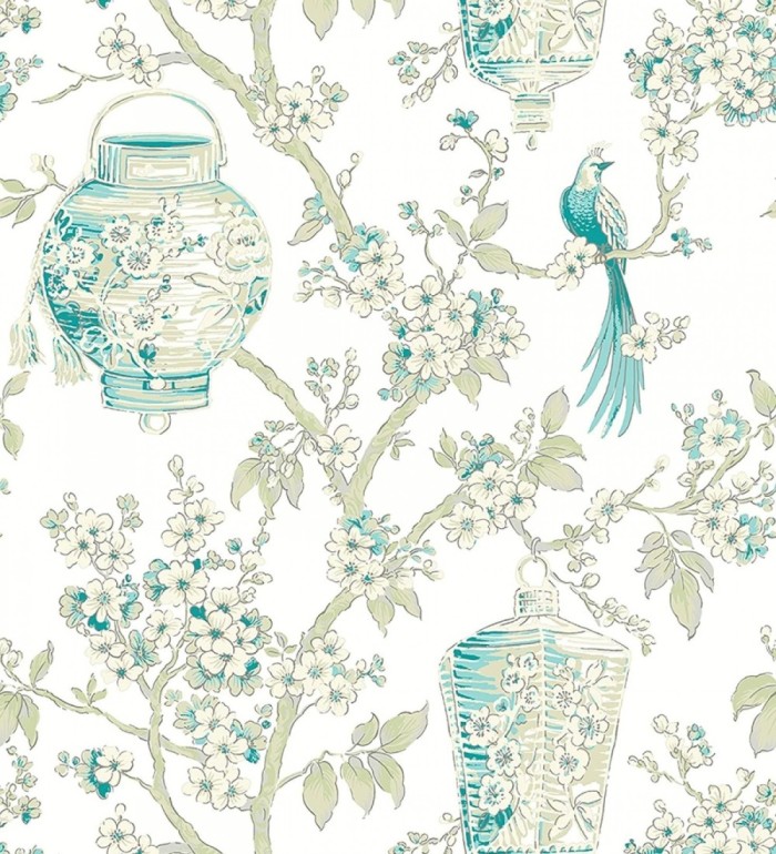 Papel pintado de ramas y pájaros estilo japonés - Naoko Garden 681952
