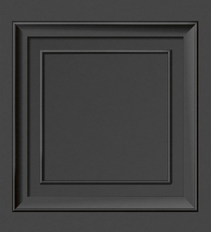 Papel pintado friso cuarterones de madera negra - Everton 681960