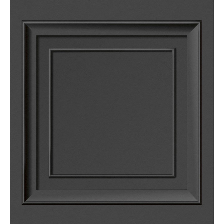 Papel pintado friso cuarterones de madera negra - Everton 681960